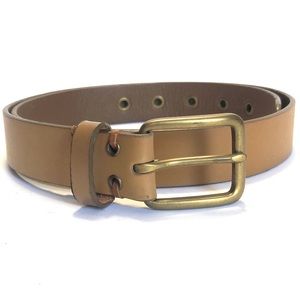 Liz Claiborne Tan Grommeted Holes Leather Belt size Medium
